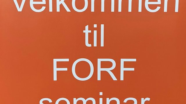 Følg FORF seminaret 2025 LIVE nå